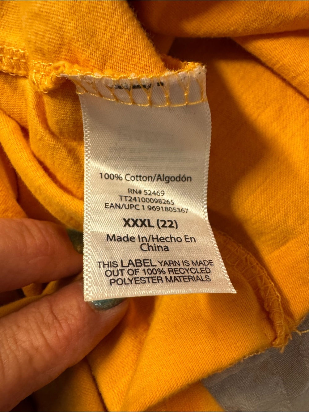 Preowned Time and Tru Orange Dress Size XXXL Bust 23" Item #PHK7709 - Picture 4 of 4